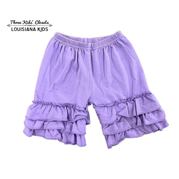 Girls 2T Lavender Purple Ruffle Shorts - Picture 1 of 3
